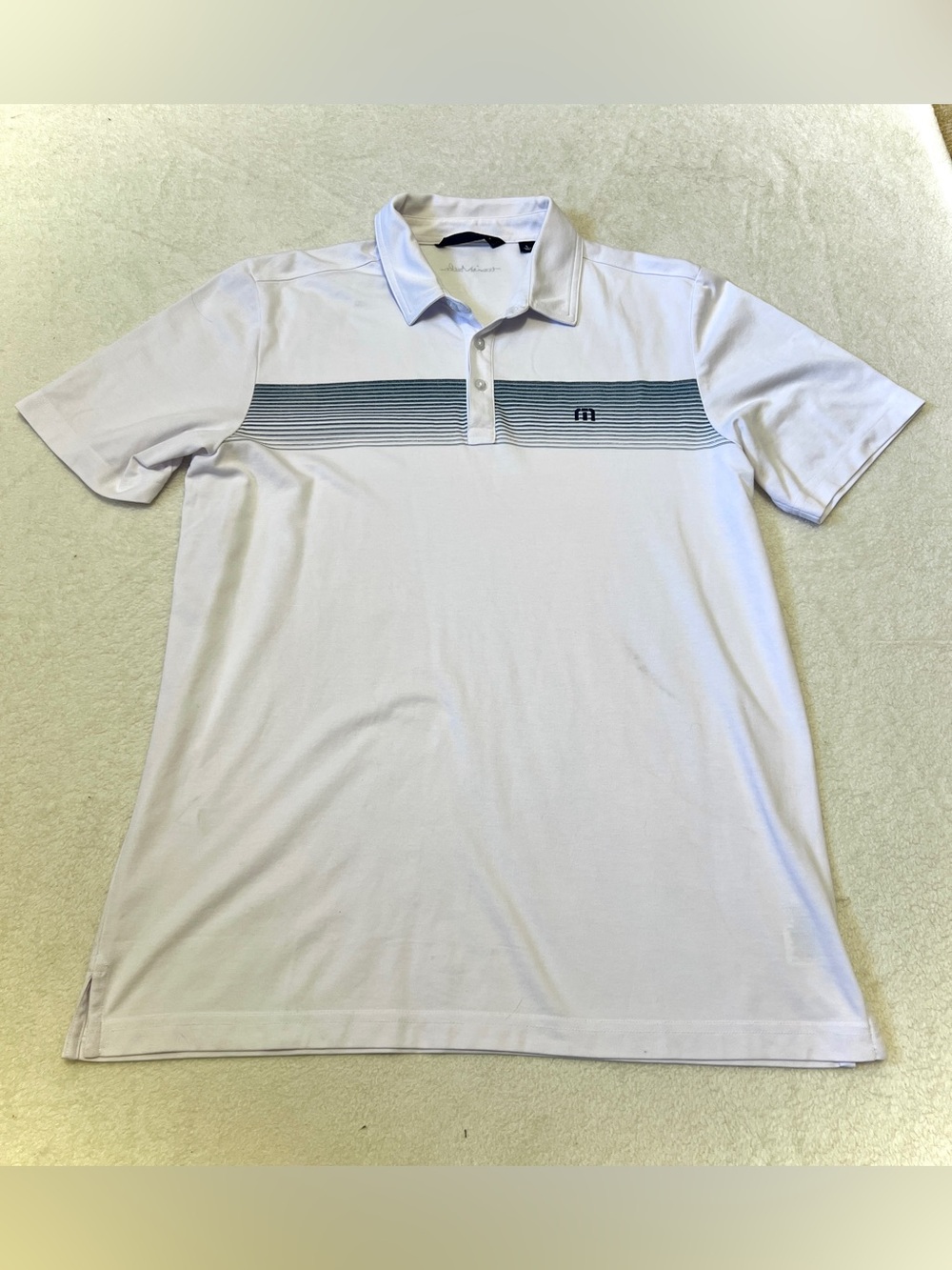 Travis Mathew Men's Yacht Flair Golf Polo Top - Large